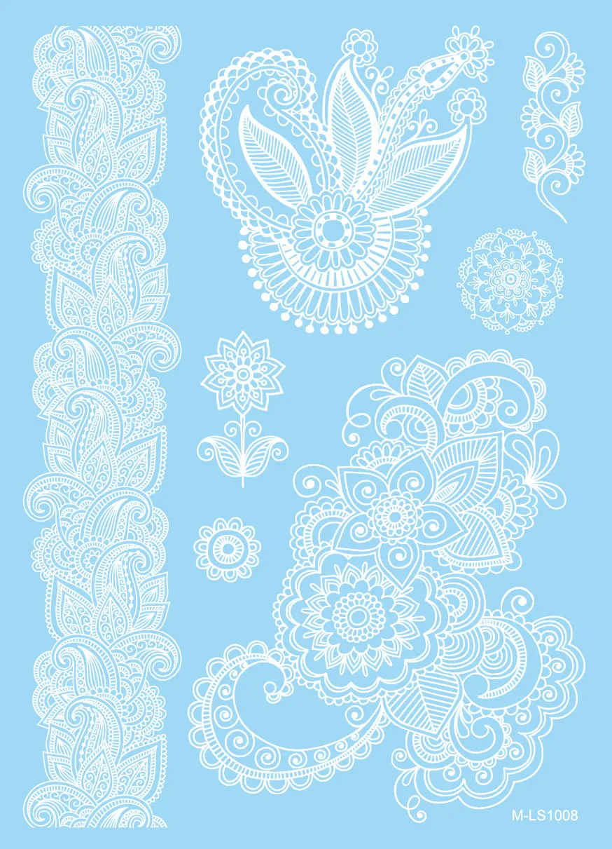 Временные татуировки на свадьбу хны большой рисунок с бриллиантами водостойкая