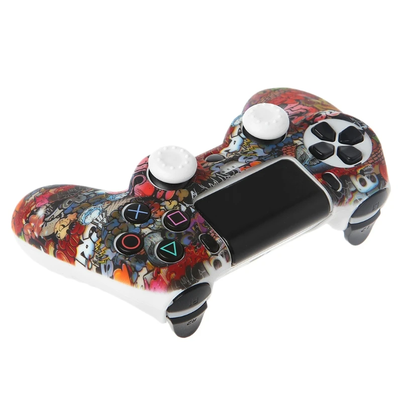 Gamepad Controller Protective Cover Silicone Sleeve Guard + 2 Grip Caps For PS4 | Электроника