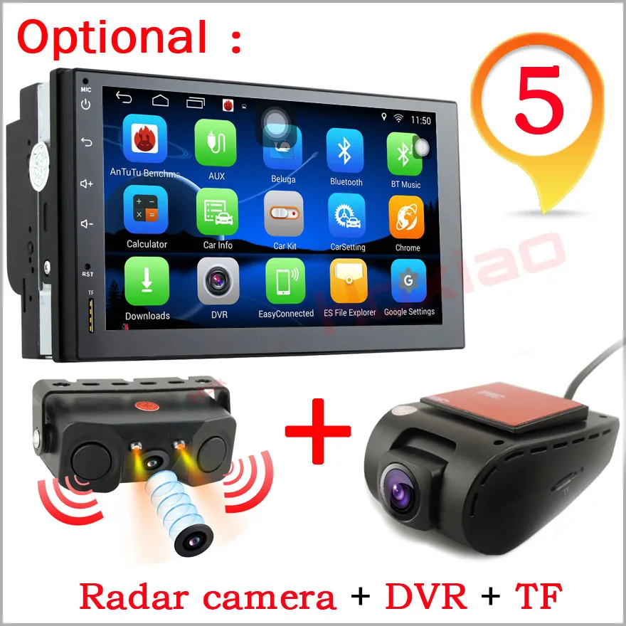 Автомобильный DVD GPS android 6,0 плеер 2 din радио универсальный GPS навигация Мультимедиа для Nissan Toyota Volkswagen Mazda BYD Kia VW - Цвет: B-T3-7-DVR-LS