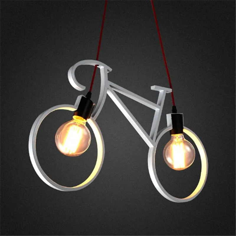 Винтажный подвесной светильник E27 в форме велосипеда светодиодная лампа стиле