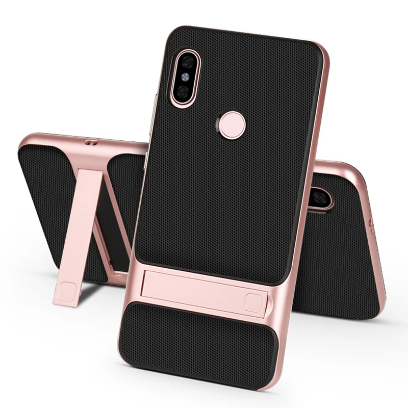Чехол для телефона Xiaomi Redmi Note 5 Pro Note5 5Pro Global Version mi 6X mi 6X Stand 360 Защитный чехол для мобильного телефона - Цвет: Royce Rose Gold