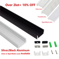 10pcslot 1m led strip housing aluminum channel profile for 3528 5050 light bar width 12mm blacksilver lampshade for floor lamp