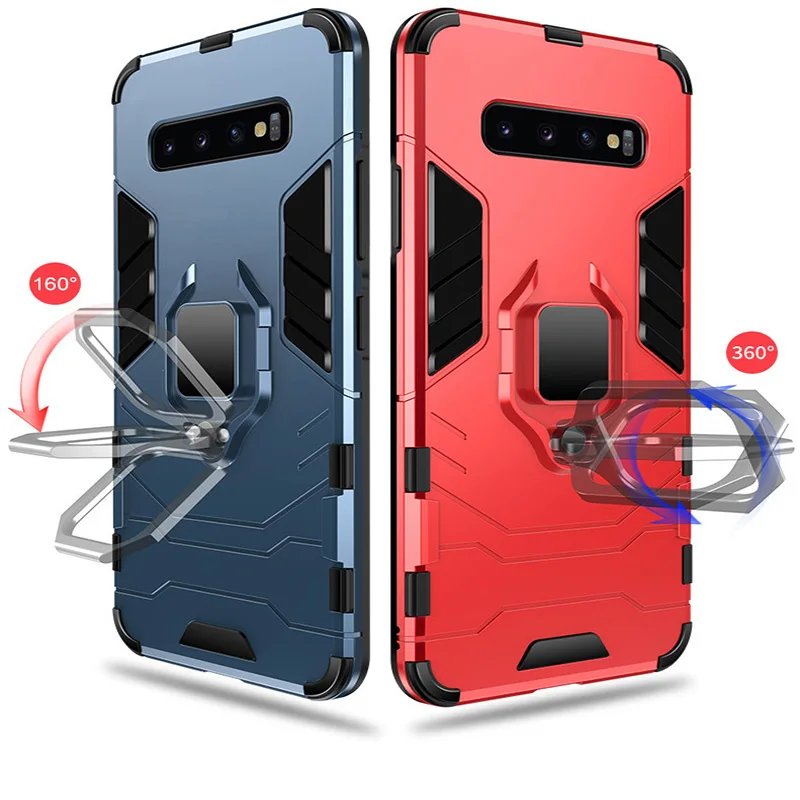 Phone Case For iPhone XR XS Max Metal Ring Holder Stand Magnetic Back Cover 7 Plus 8 6 6s X |