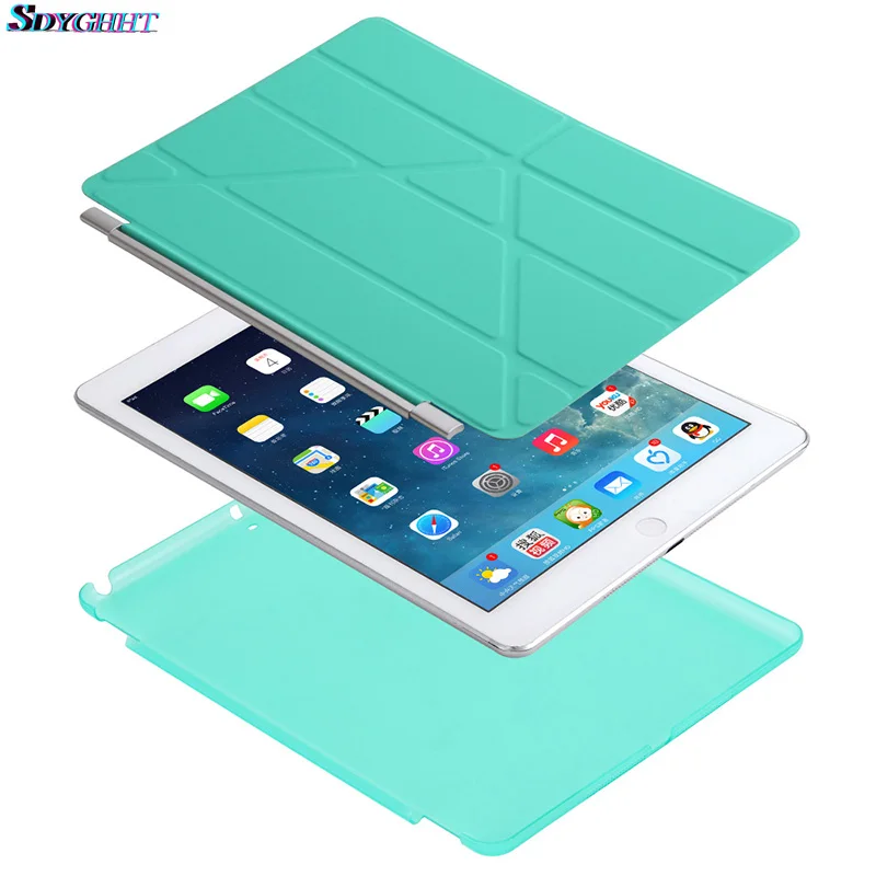 Новый смарт два в одном случае для iPad 9 7 2017 2018 чехол A1822 A1893 A1954 из искусственной