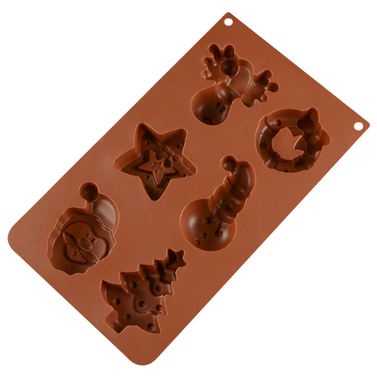 Soft Christmas Silicone Cake Mold High Quality Chocolate Cupcake Liner Baking Cup tree shape soap mold 1007 | Дом и сад