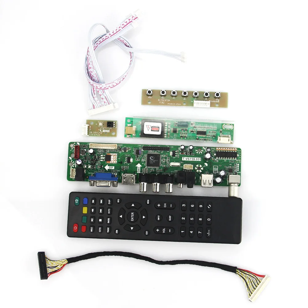 T. VST59.03 LCD/LED плата драйвера контроллера для LTN154X3-L03 LP154W01 (TV + HDMI VGA CVBS USB) LVDS повторное