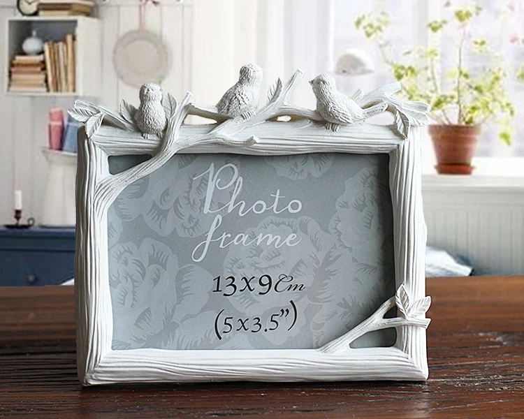 Фоторамка с тремя птицами роскошная креативная настольная фоторамка из смолы