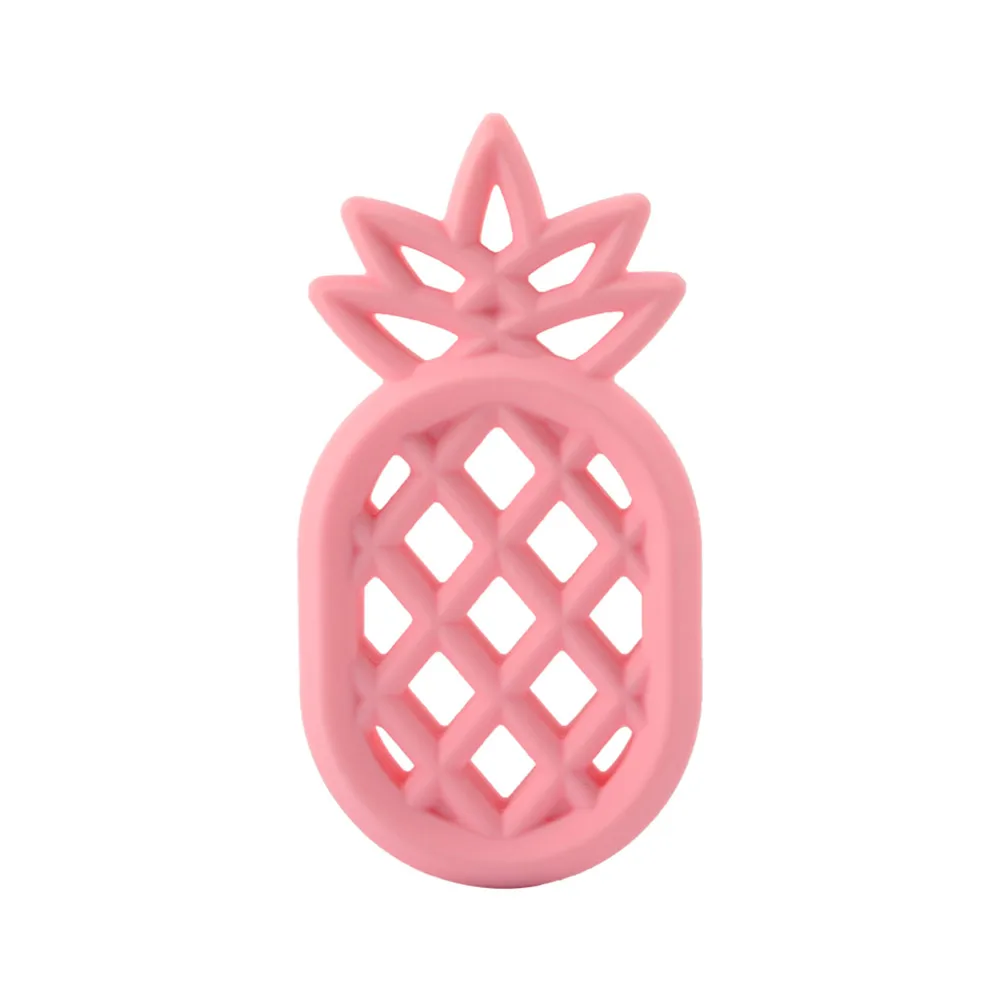 rose quartz LOFCA 1 шт., ананас, силиконовый Прорезыватель для зубов, мягкие силиконовые бусины для кормления, BPA, не содержит пищевые игрушки, успокаивающие Прорезывание Зубов, детские игрушки - Цвет: rose quartz