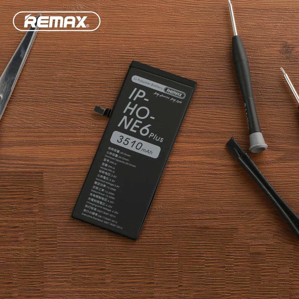 Remax 100% новый мобильный телефон Батарея для iphone 6S Plus batterie больше Ёмкость 3510 мАч
