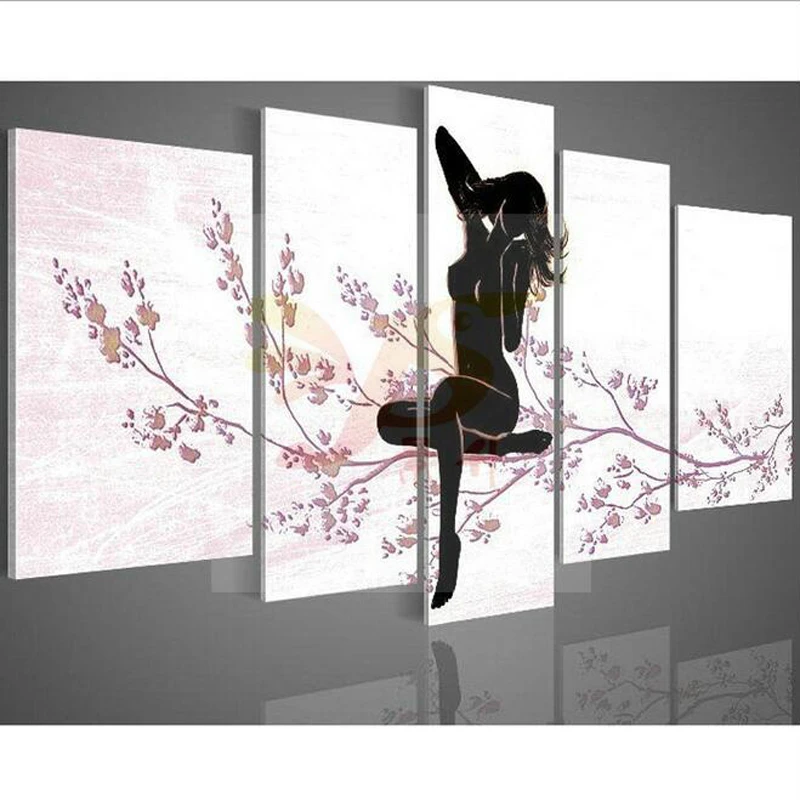 

Pure Handmade modern abstract oil painting on canvas sexy woman wall art for home decoration gift ready to hang