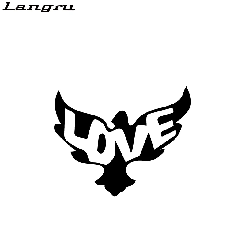 Langru Love Dove виниловая графическая наклейка с изображением животных автомобильная