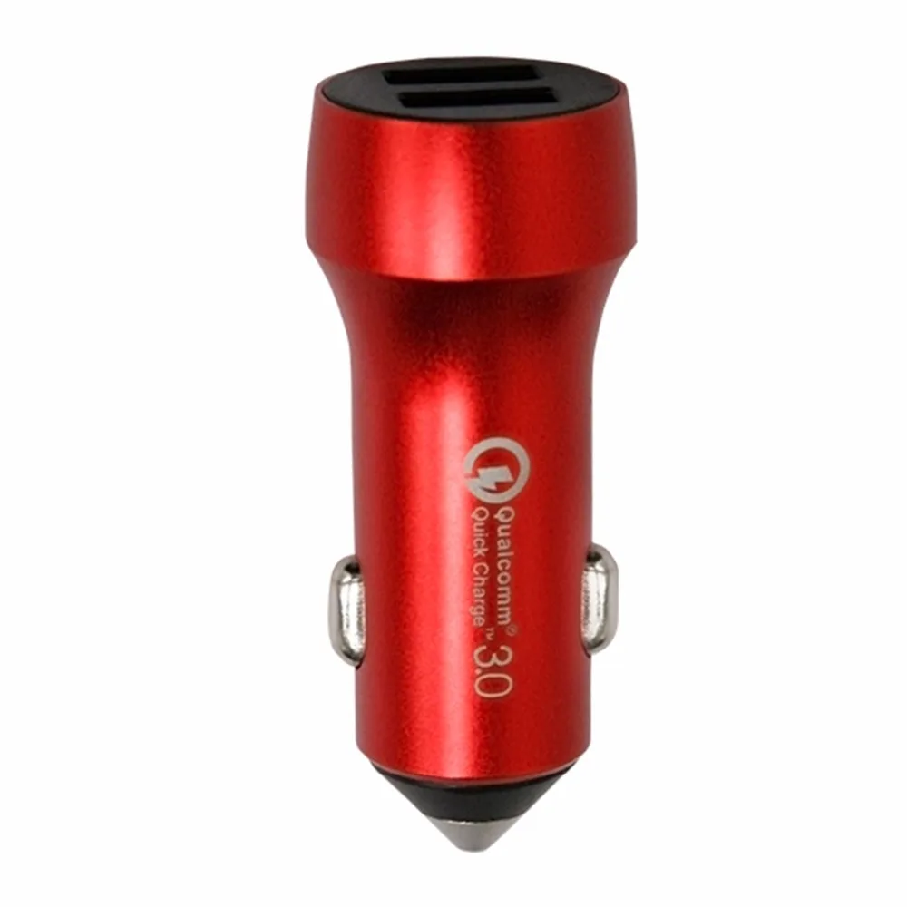 OONHUA 2 USB порта портативное металлическое автомобильное зарядное устройство QC3.0