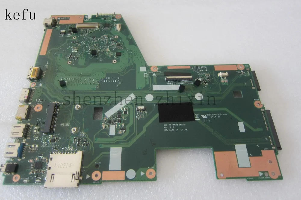 Бесплатная доставка! Материнская плата для ноутбука ASUS X551MA REV 2 0 с N2830U Полная
