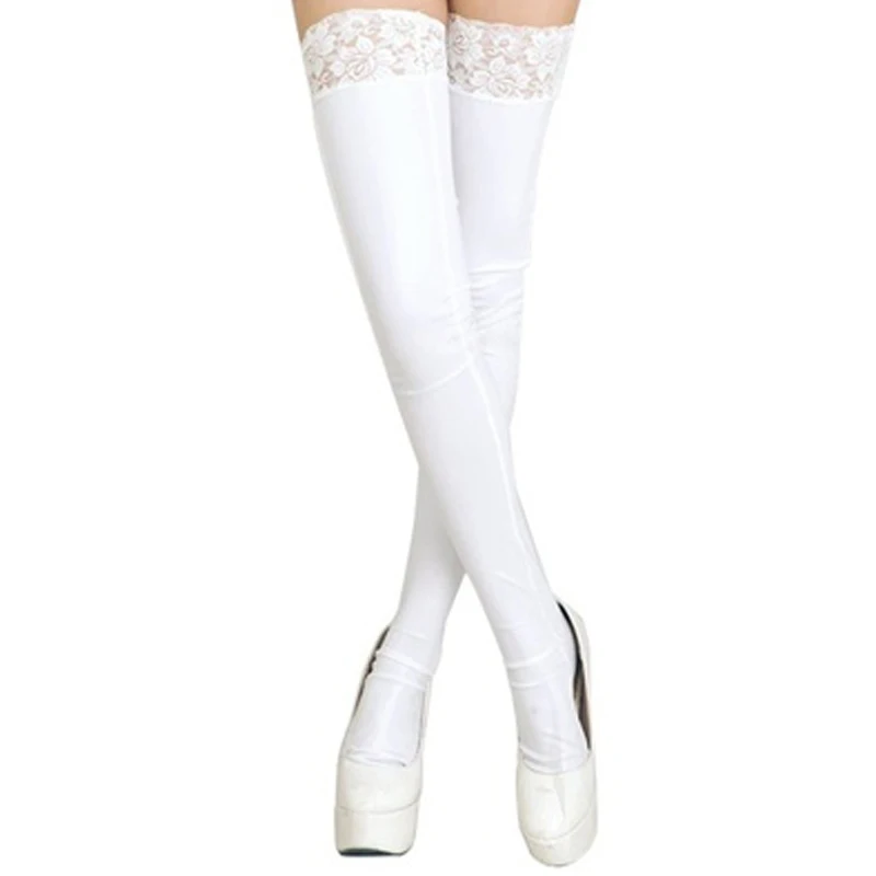 Женские модные чулки черные кружевные высокие для ночных клубов из
