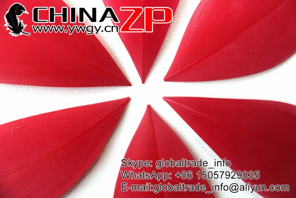 CHINAZP оптом 100 шт/партия 3~ 7 см длина выбранное качество окрашенные красные Обрезанные гусиные перья головной убор