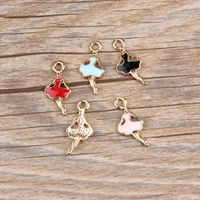 daisies 10pcs 1022mm enamel dancing girl charms zinc alloy pendant for necklace bracelet making jewelry findings