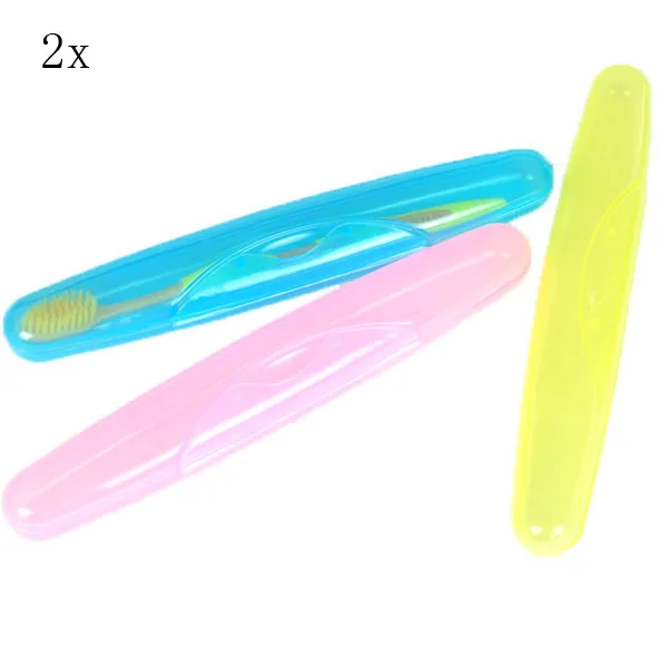 2X портативный зубных щеток чехол дорожный туризм отдых кисть крышка защиты