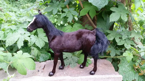 new simulation horse model toy polyethylene&ampfurs brown home decoration 20x20cm 1955 | Игрушки и хобби