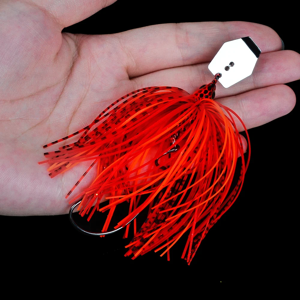 1 шт. рыболовная Спиннербейт силиконовая юбка металлическая приманка джиг Бас