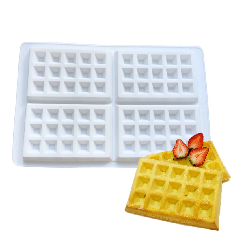 Силиконовые белые Вафельницы для печенья торта шоколада булочки формы выпечки