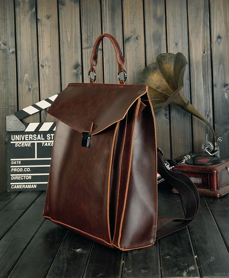 Винтажный Мужской кожаный рюкзак X Online 011817|leather backpack|vintage leather backpackbackpack sales |