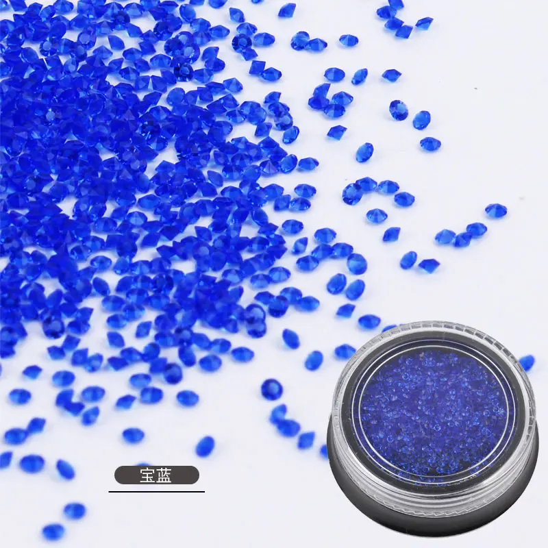 Royal blue 1440Pcs Новинка 1440 шт микро Алмазные DIY Стразы для ногтей Кристальные плоские с обратной стороны не горячей фиксации наклейки со стразами нужен клей для нейл-арта украшения - Цвет: Royal blue 1440Pcs