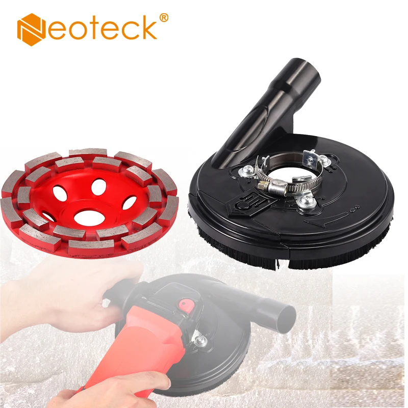 

Neoteck Universal Surface Cutting Dust Shroud For Angle Grinder 5-Inch 125mm Diamond grinding cup wheel