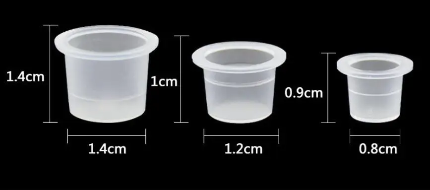 500 шт. белые чернила для татуажа пигментные из ПВХ колпачок перманентного макияжа