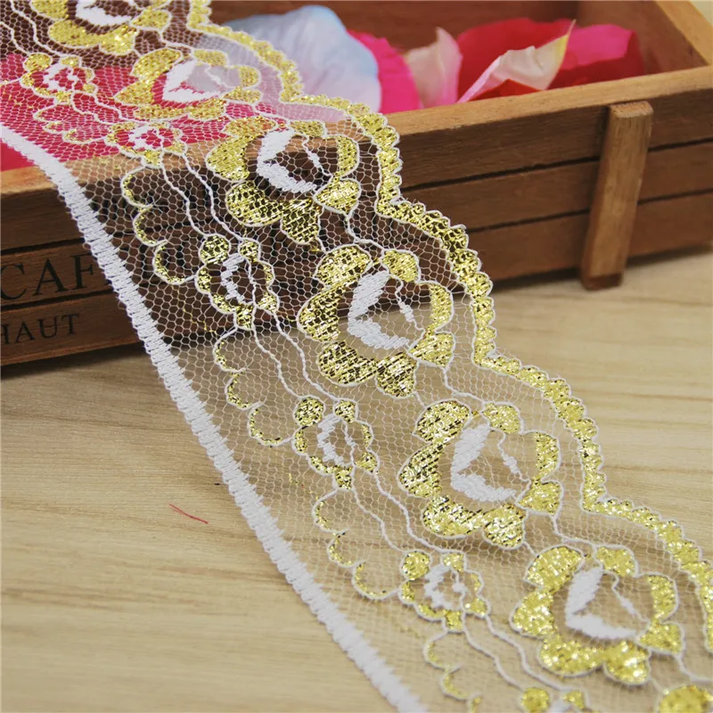 Кружевная тесьма из полиэстера 60 мм ткань для шитья аксессуары свадебное