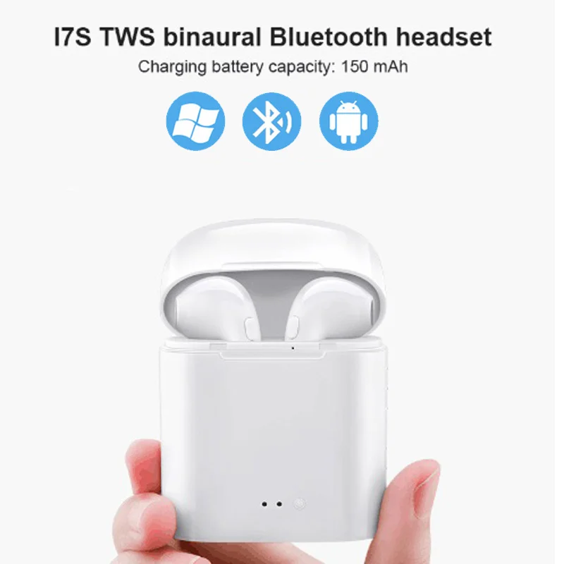 I7s TWS наушники для iPhone XS MAX бинауральные Xiaomi samsung беспроводные стерео V4.2 + EDR Auriculares