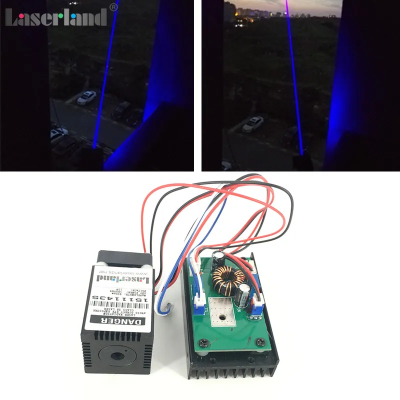 450nm 445mW 1 5 W синий лазерный диодный модуль w/TTL 25khz для гравировки по дереву с ЧПУ |