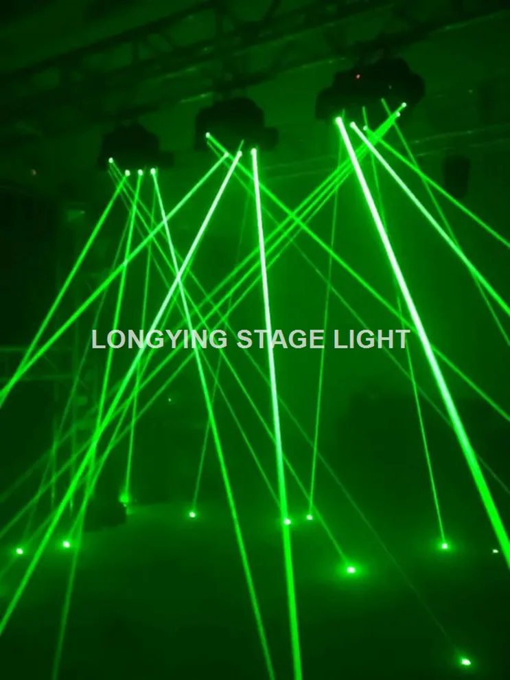 3x3 RGB/зеленый лазерный сценический свет 9 глаз лазерный движущийся луч паук светодиодный диско-бар - Цвет: Green