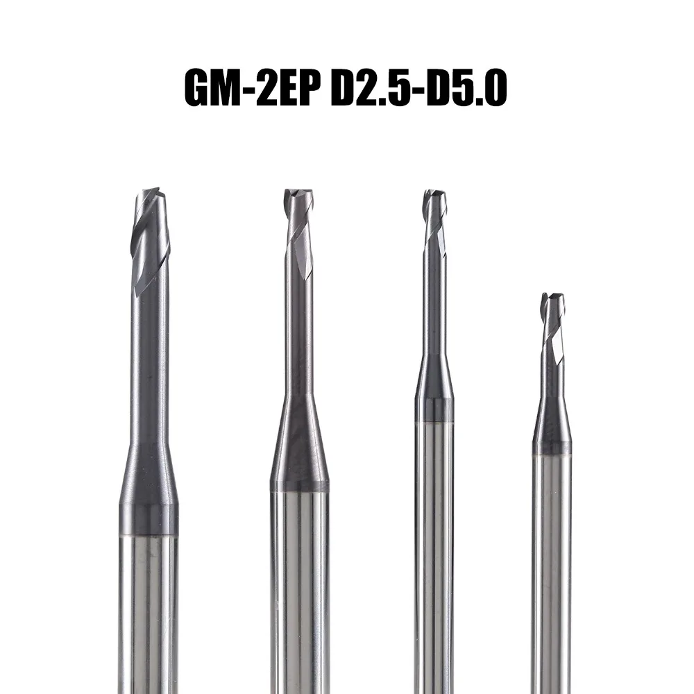 GM 2EP D2.5 D5.0 вольфрамовые стальные концевые фрезы с 2 канавками квадратная Концевая