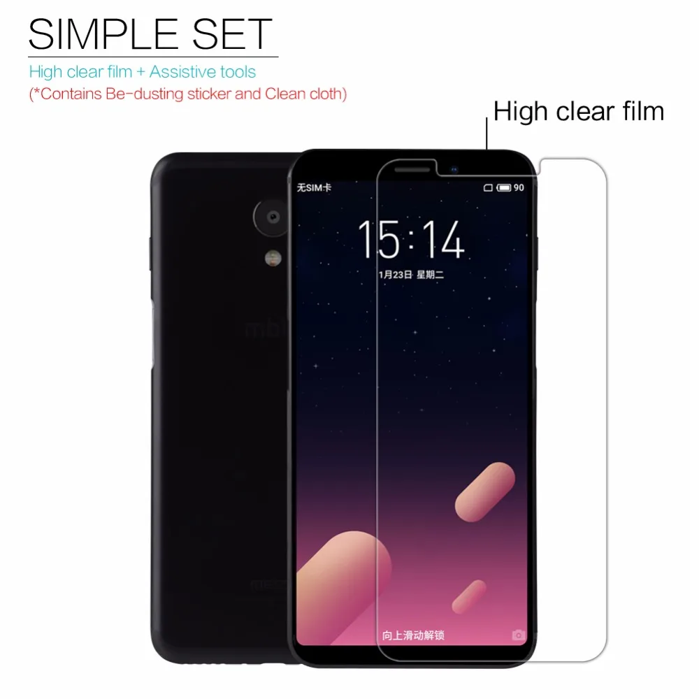 2 шт./лот Meizu M6S Защитная пленка для экрана NILLKIN прозрачная глянцевая в розничной