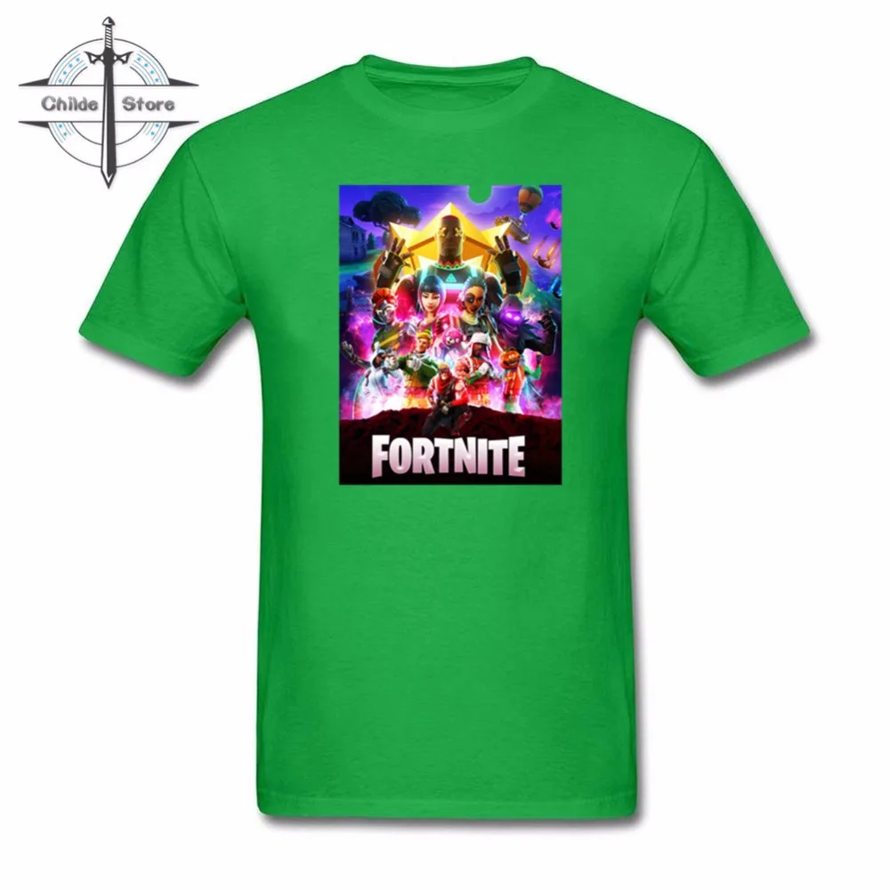 Для мужчин's футболка Популярные Fortnite 100% хлопок с коротким рукавом Minecraft печати