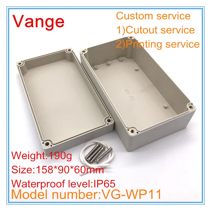 2pcs/lot injected plastic material junction box IP65 ABS waterproof enclosure housing for PCB 158*90*60mm | Обустройство дома