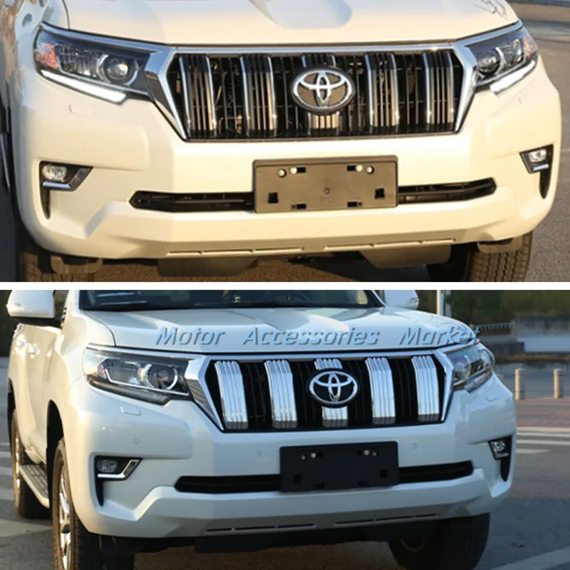Новая Хромированная передняя решетка 6 шт. для TOYOTA Land Cruiser Prado FJ150 2018 2019 | Автомобили
