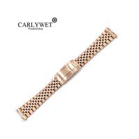 carlywet 19 20mm hollow curved end solid screw links steel replacement jubilee watch band strap belts bracelet for datejust