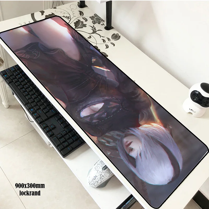 Коврик для мыши NieR Automata 900x300 мм длинный коврик ноутбука модный игровой клавиатуры