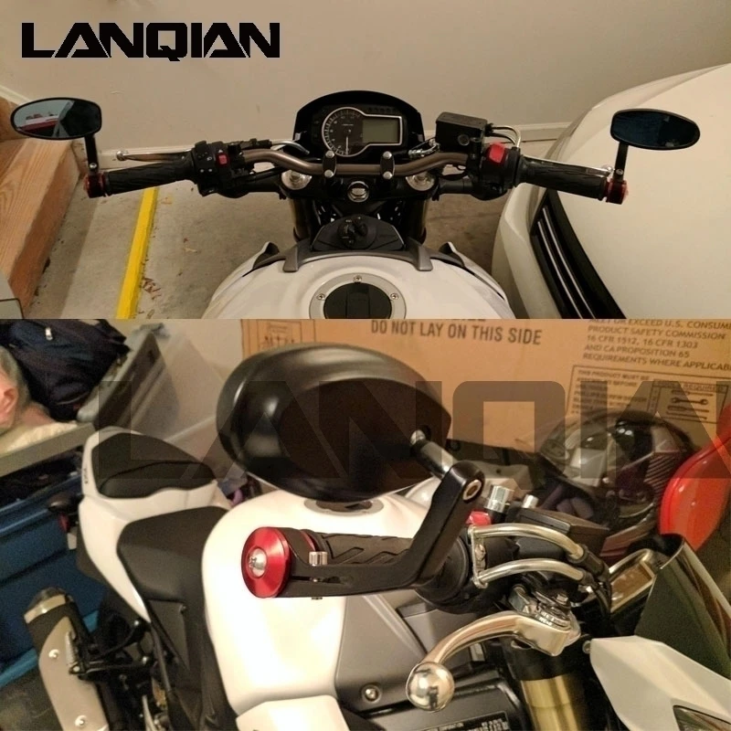 

Universal 22MM 7/8" CNC Motorcycle Adjustments Side Mirrors Rear View Mirror For Yamaha R1 honda cb400 vtec mc22 cb750