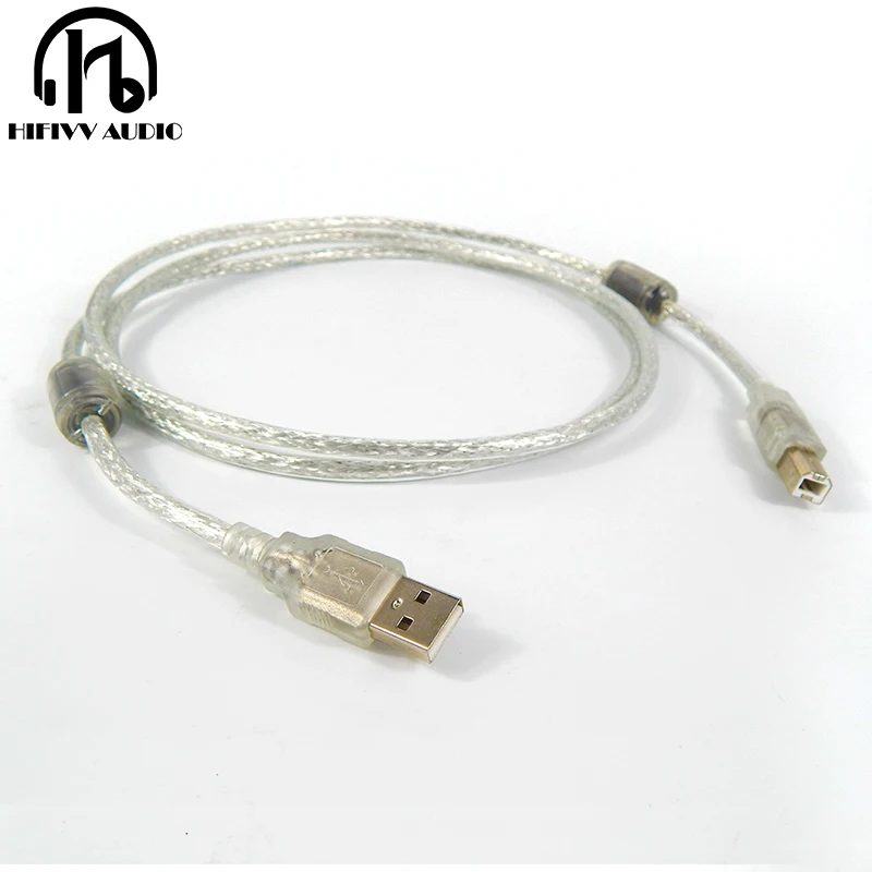 Самже USB кабель для принтера Прозрачный тип A Мужской до B сканер 2.0 Кабель печати