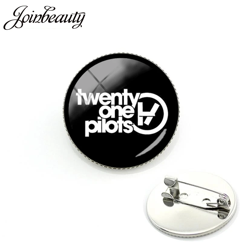 JOINBEAUTY, Twenty One Pilots, музыкальная группа, брошь для фанатов, специальное предложение на день рождения, булавки для хип-поп, круглые стеклянные украшения H267