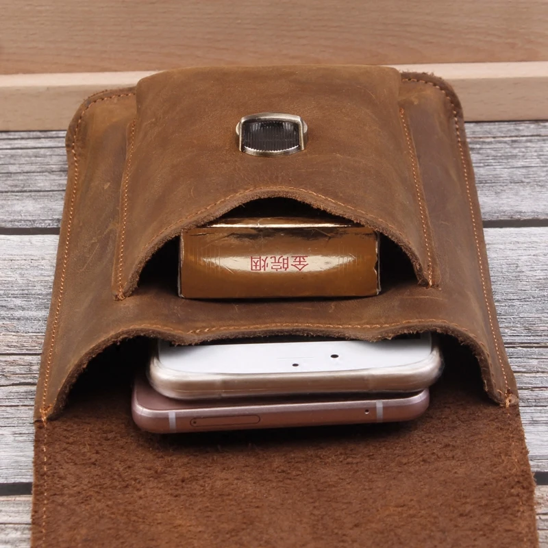 Маленькие Мужские сумки из натуральной кожи поясной кошелек на ремне мессенджер