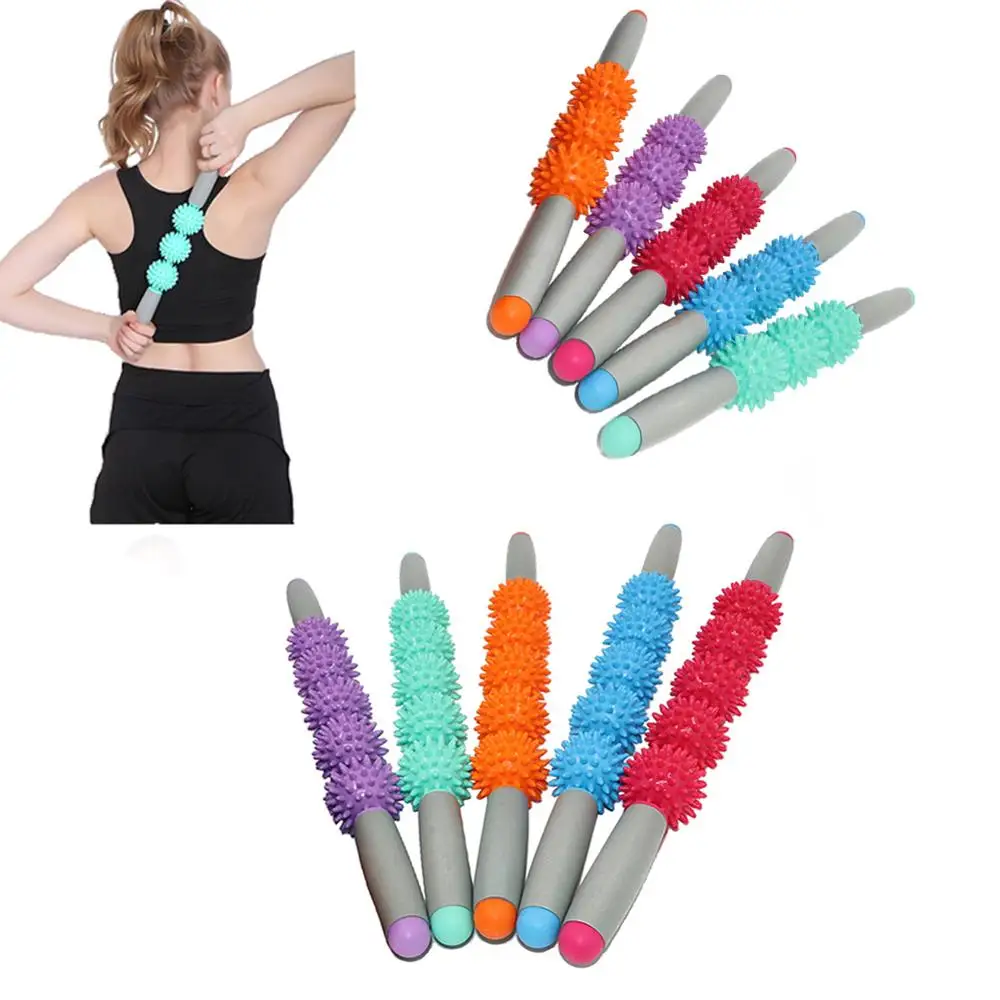 Массажный ролик для мышц палка йоги массажный шарики с триггером спики мяч тела