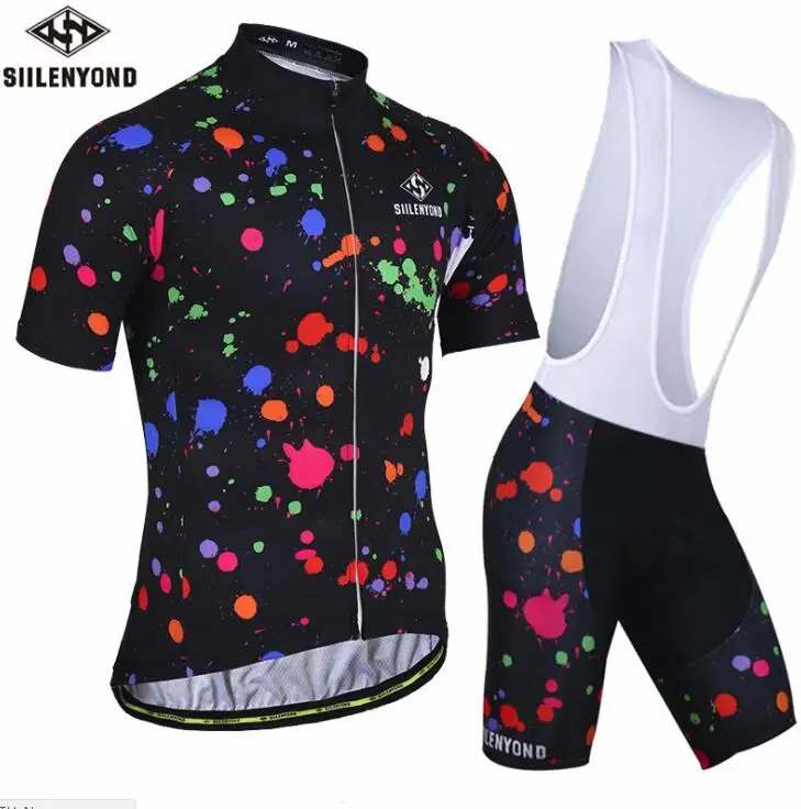Jersey and bib Pants Siilenyond полиэстер Pro Велоспорт Джерси набор MTB велосипед одежда спортивная одежда велосипед Одежда Майо Ropa Ciclismo Велоспорт Комплект - Цвет: Jersey and bib Pants