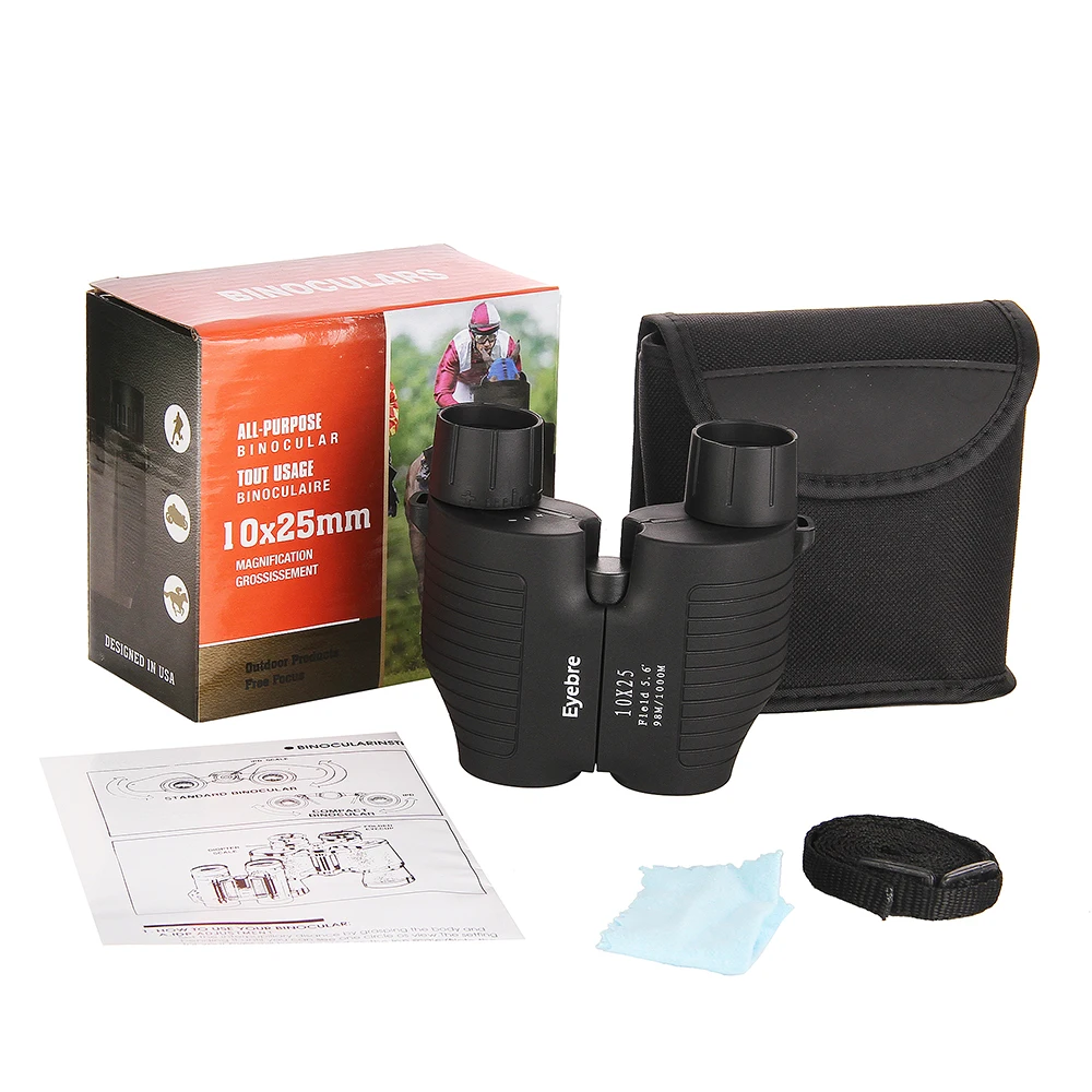 LUGER 10X25 компактный бинокль с фиксированным фокусом охотничий телескоп