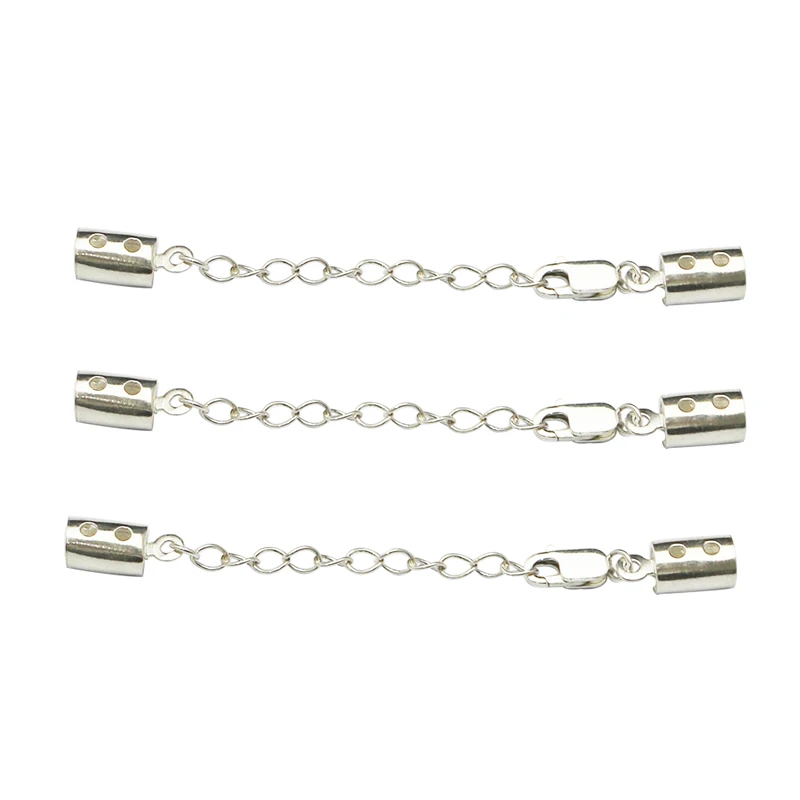 

Beadsnice 925 Sterling Silver Clasp Cord End With Two Hole Cord End Cap Jewelry Accessory Handmake Bracelet For Her ID36514
