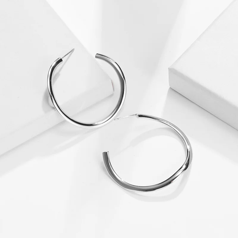 Женские серьги-кольца из металлического сплава N50 | Украшения и аксессуары