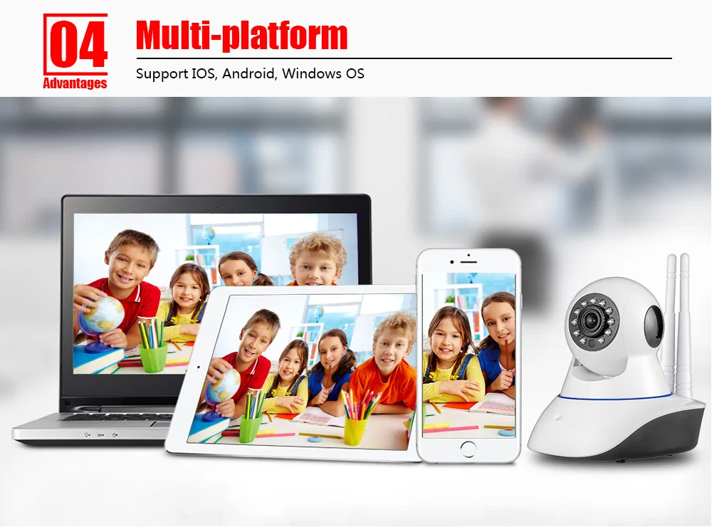 Домашняя защита для безопасности, беспроводная Wi-Fi, 720P IP, для помещений, дистанционное управление, видео камера, сигнализация, пуш-система, поддержка приложения, Android, iPhone