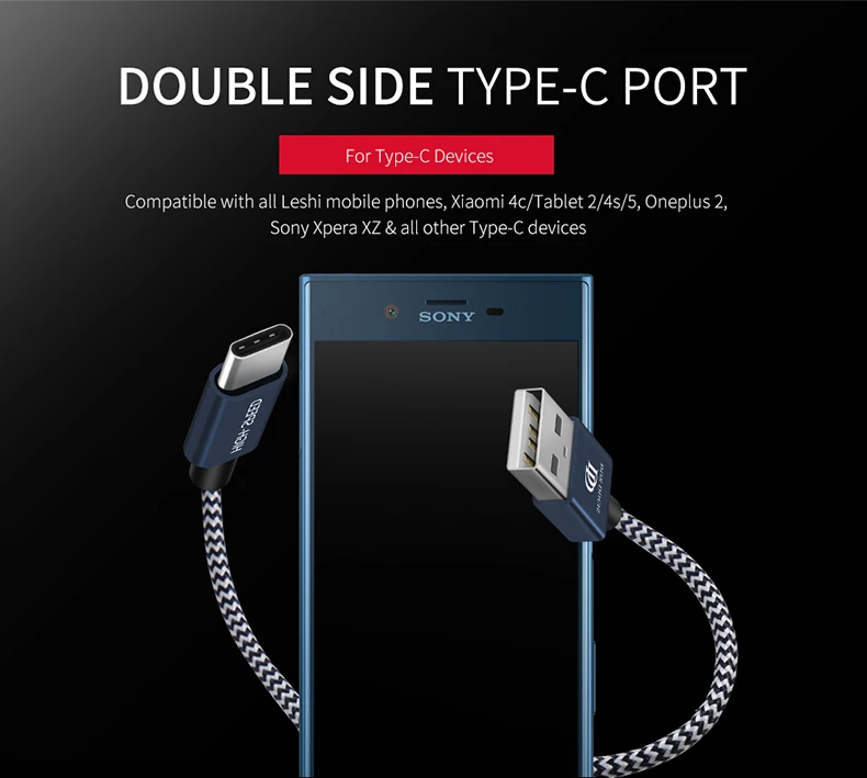 DUX DUCIS 2 шт. USB C кабель длинный и короткий провод для быстрого заряда usb type C кабель для huawei P20 P10 samsung Xiaomi Phone 1 м 0,2 м